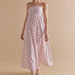 💖 Francesca’s Marina Upper Tie Strap Midi Dress, women’s large